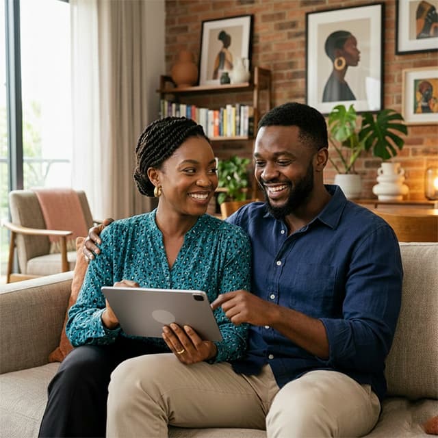 Confident Nigerian family